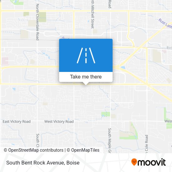 South Bent Rock Avenue map