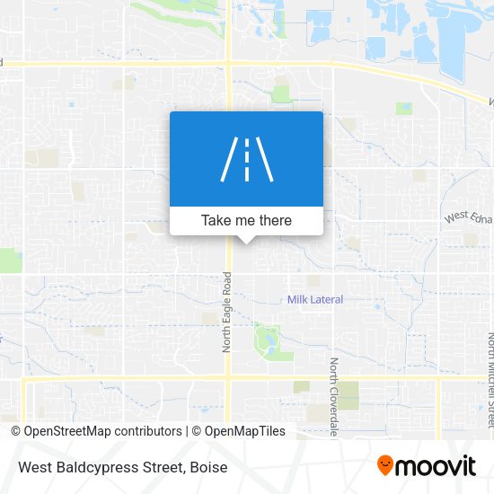West Baldcypress Street map
