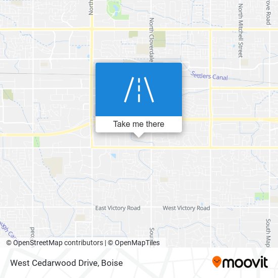 Mapa de West Cedarwood Drive