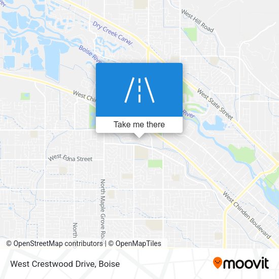 West Crestwood Drive map