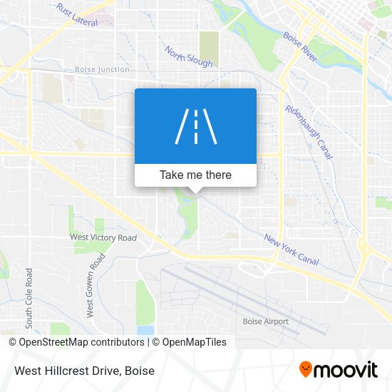 Mapa de West Hillcrest Drive