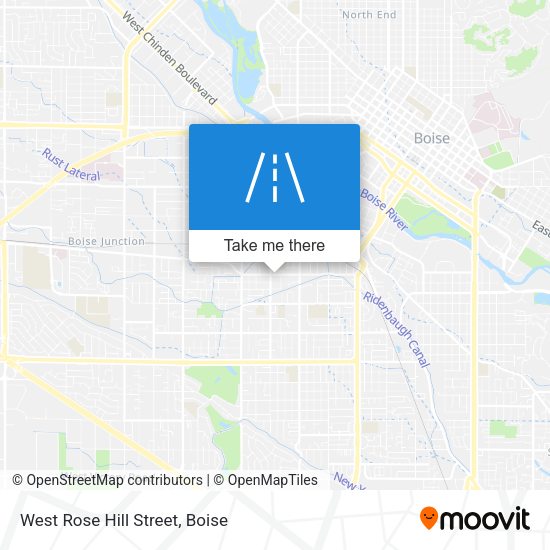 West Rose Hill Street map
