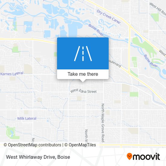 West Whirlaway Drive map