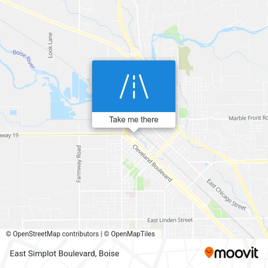 East Simplot Boulevard map