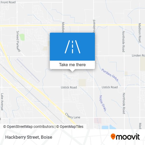 Hackberry Street map