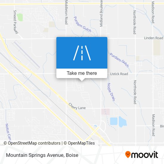 Mountain Springs Avenue map