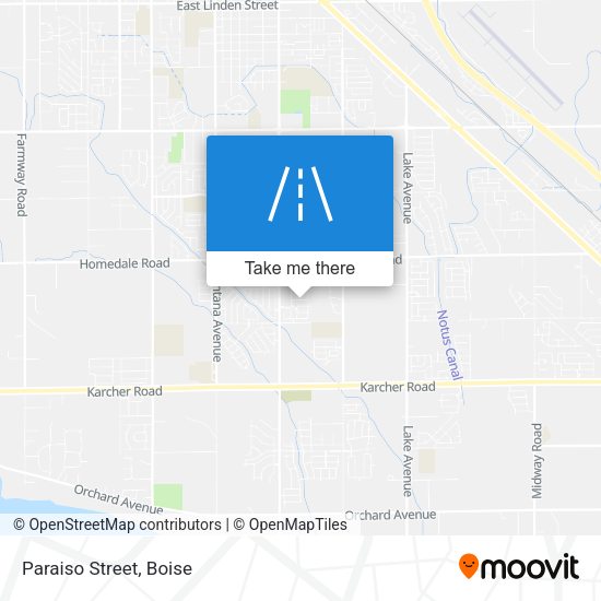 Mapa de Paraiso Street
