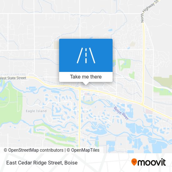 Mapa de East Cedar Ridge Street