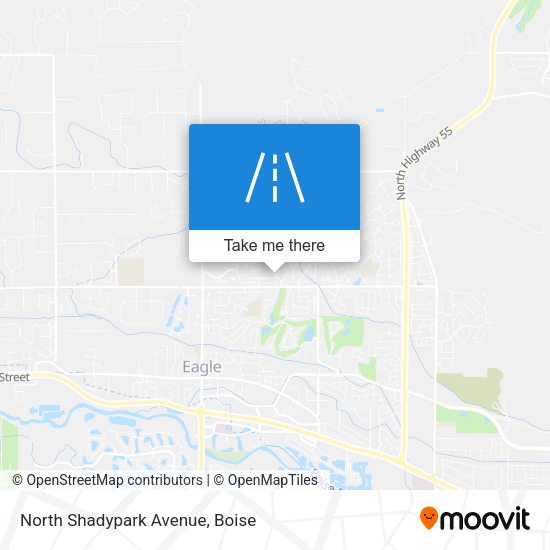 Mapa de North Shadypark Avenue