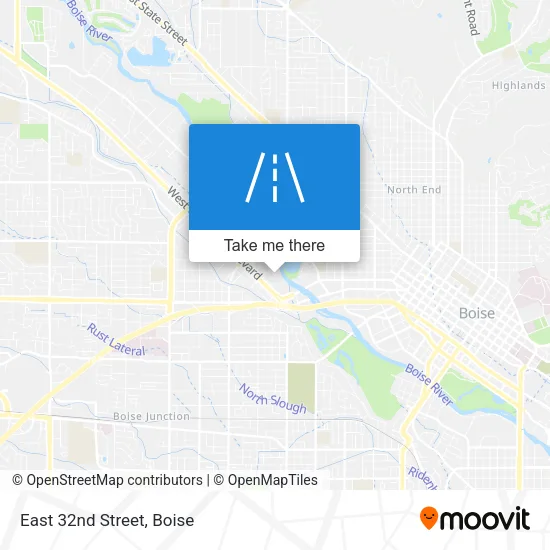 East 32nd Street map
