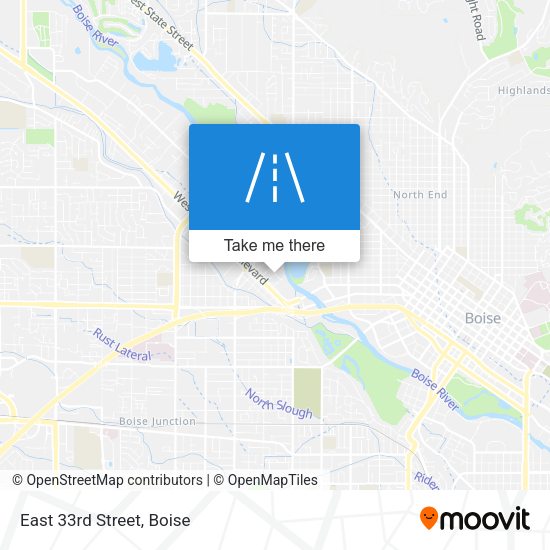 Mapa de East 33rd Street