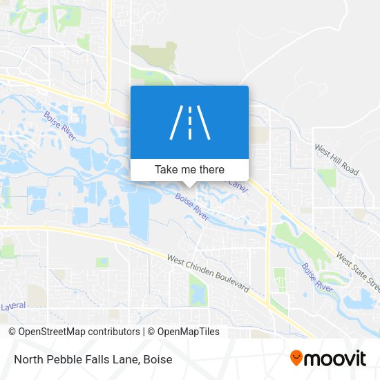 Mapa de North Pebble Falls Lane