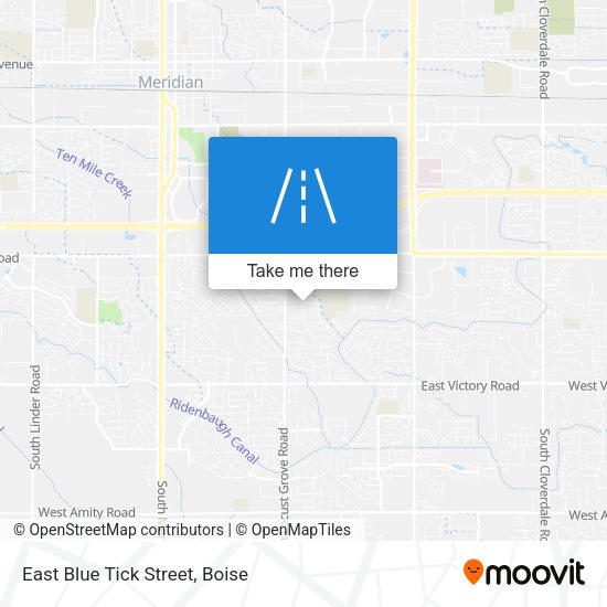 Mapa de East Blue Tick Street