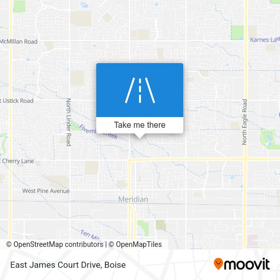 East James Court Drive map