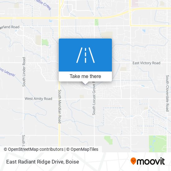 Mapa de East Radiant Ridge Drive