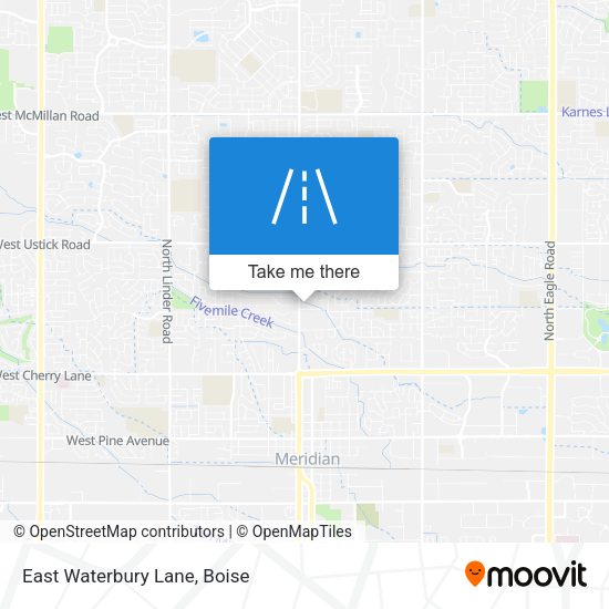 East Waterbury Lane map