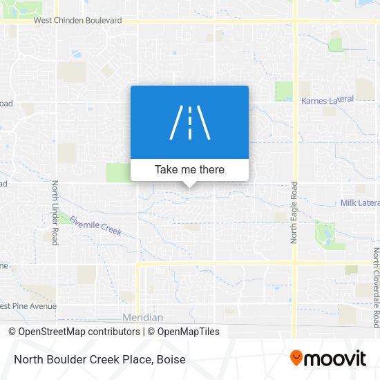 North Boulder Creek Place map