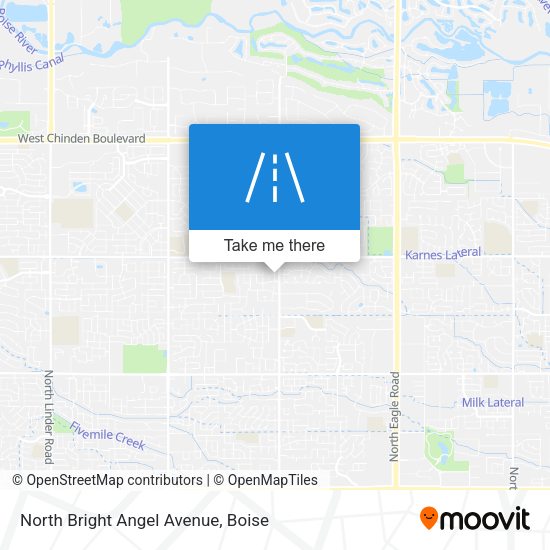 North Bright Angel Avenue map