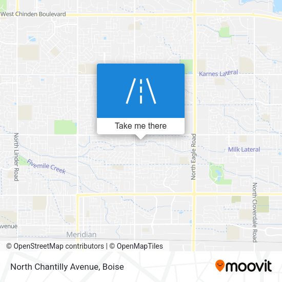 North Chantilly Avenue map