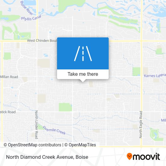 North Diamond Creek Avenue map