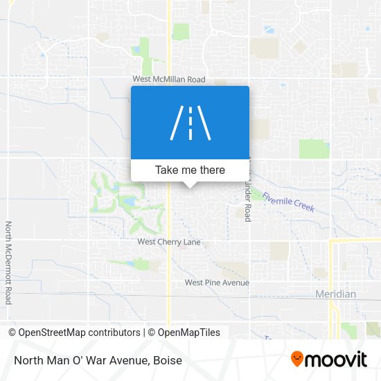North Man O' War Avenue map