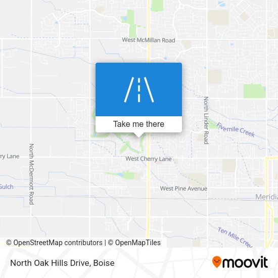 North Oak Hills Drive map