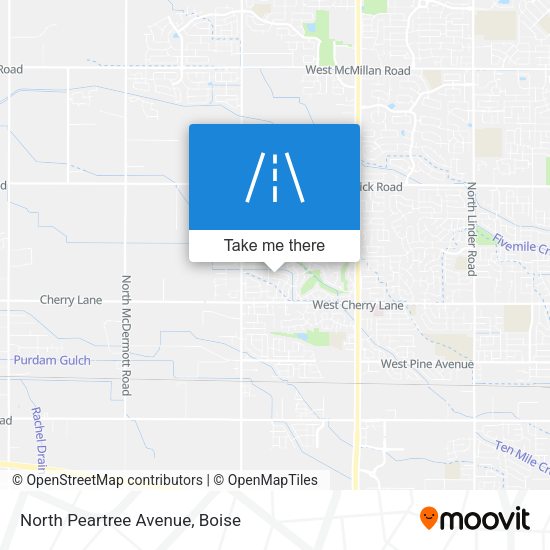 North Peartree Avenue map