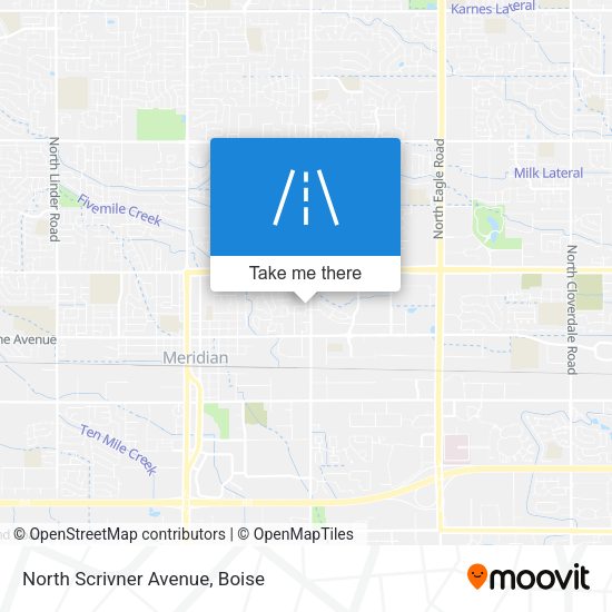 North Scrivner Avenue map