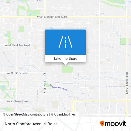 North Stanford Avenue map
