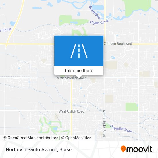 North Vin Santo Avenue map