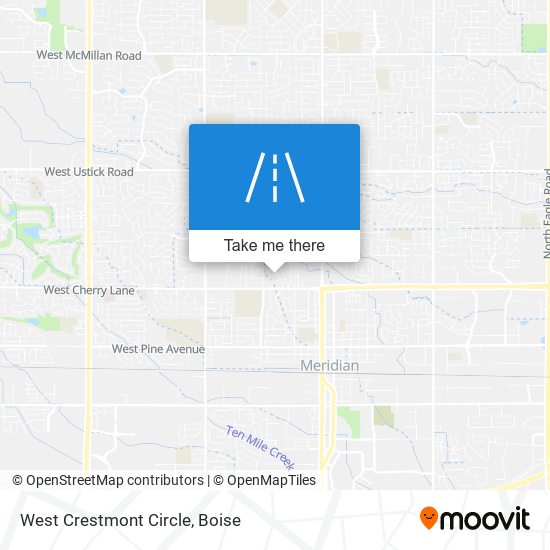 West Crestmont Circle map