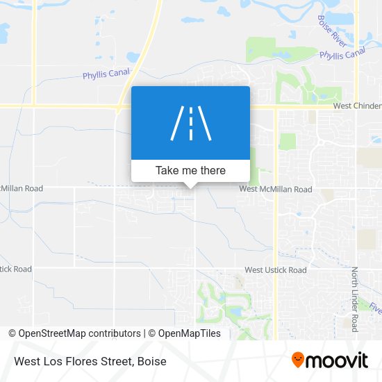 West Los Flores Street map