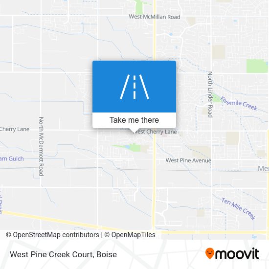 West Pine Creek Court map