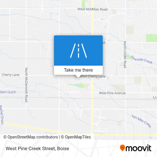 Mapa de West Pine Creek Street