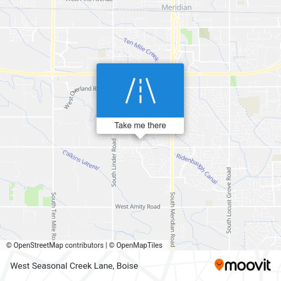 Mapa de West Seasonal Creek Lane