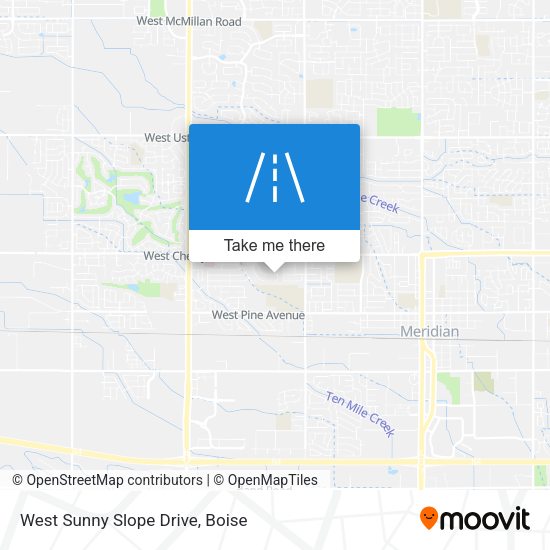 West Sunny Slope Drive map