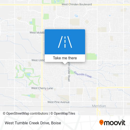 West Tumble Creek Drive map