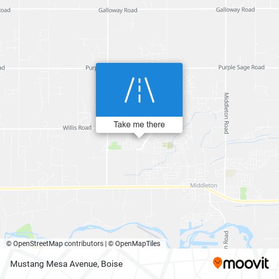 Mustang Mesa Avenue map