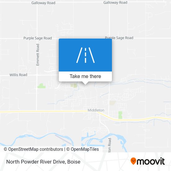 Mapa de North Powder River Drive