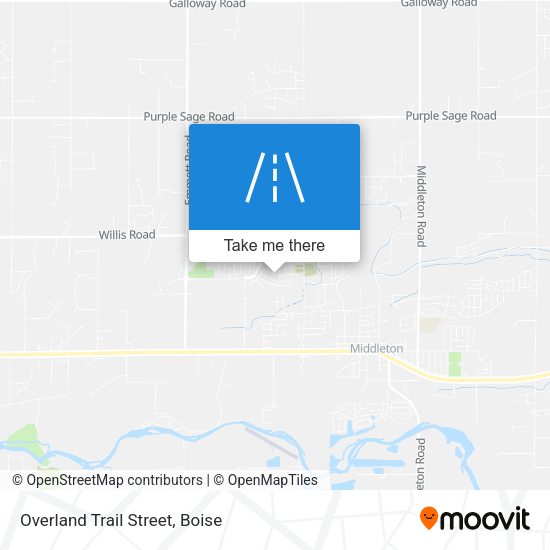 Overland Trail Street map