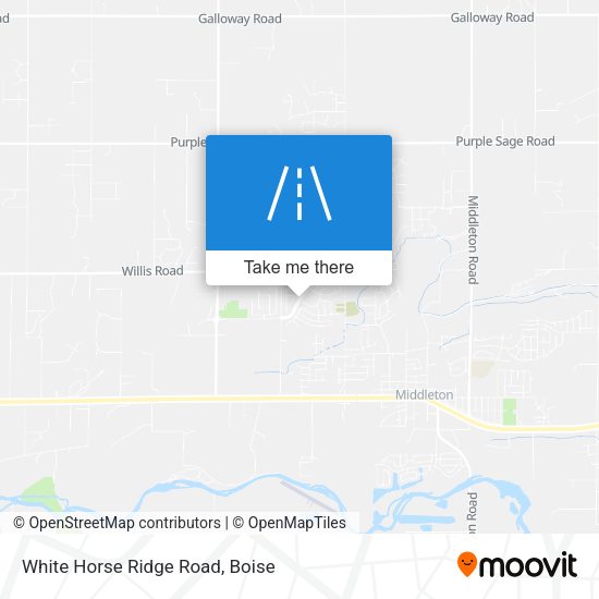 White Horse Ridge Road map