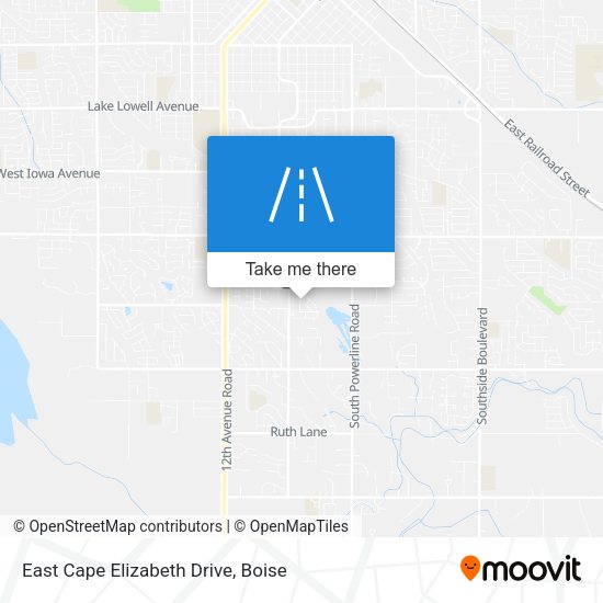 East Cape Elizabeth Drive map