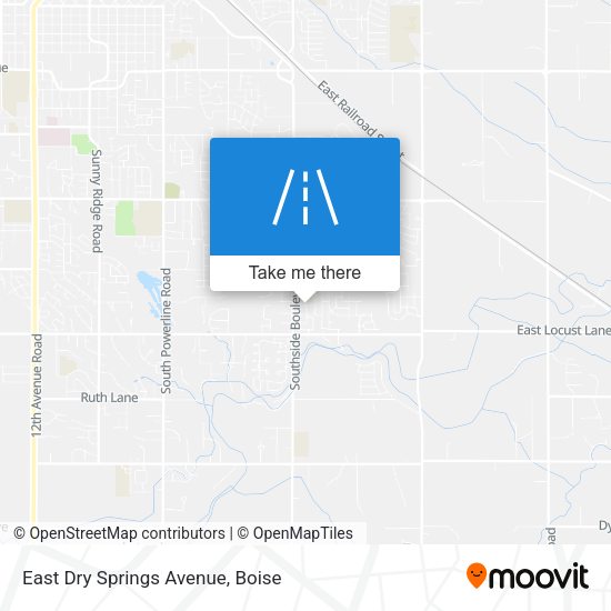 East Dry Springs Avenue map