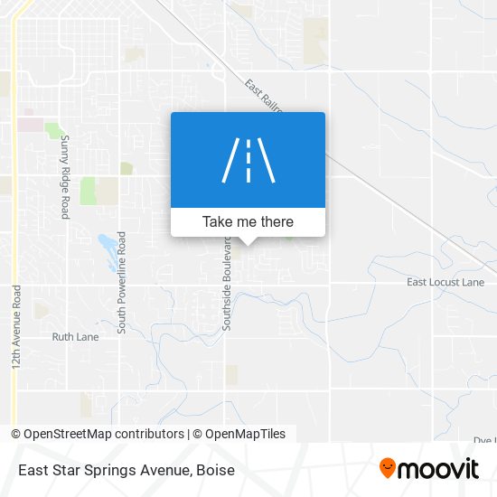 Mapa de East Star Springs Avenue