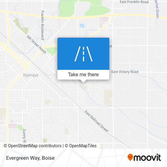 Evergreen Way map