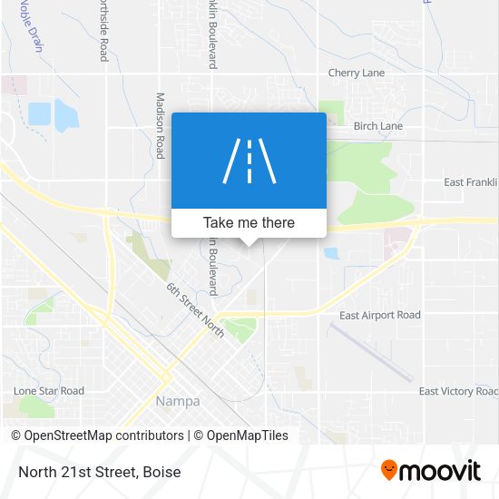 North 21st Street map