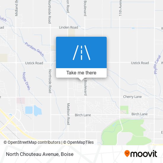 North Chouteau Avenue map