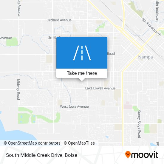 South Middle Creek Drive map