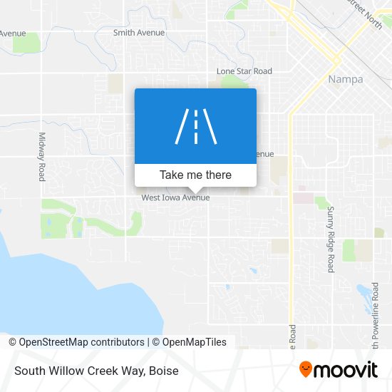 South Willow Creek Way map