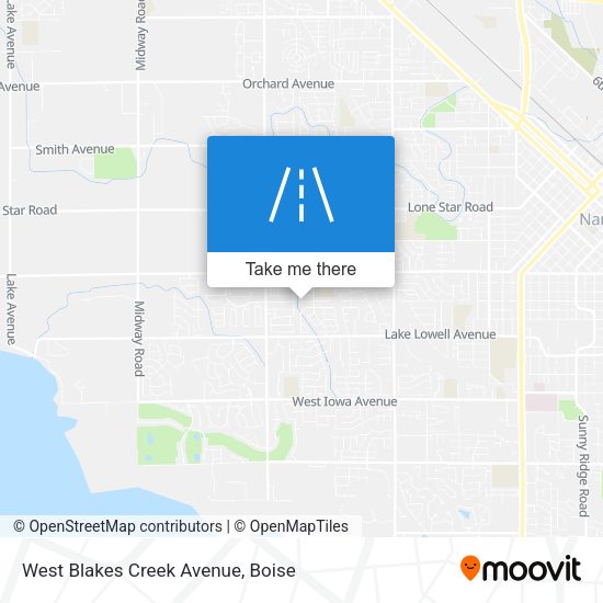 West Blakes Creek Avenue map